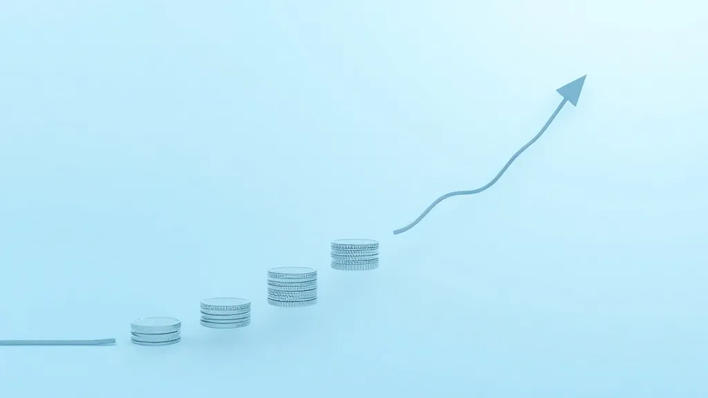 Minimalist abstract representation of financial growth with